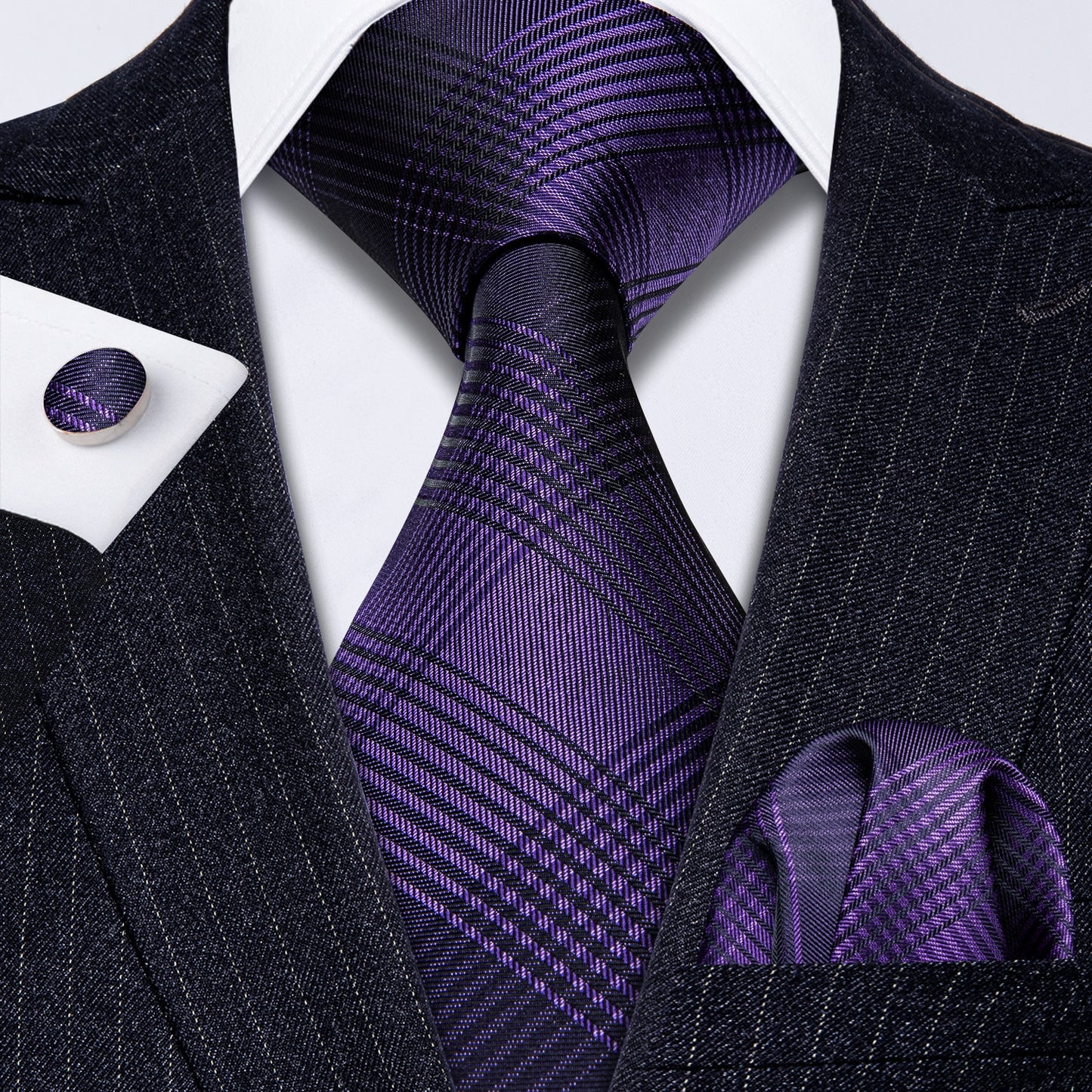 Fashion Seide Krawatte Lila Herren Hochzeit Konfirmation Männer Business