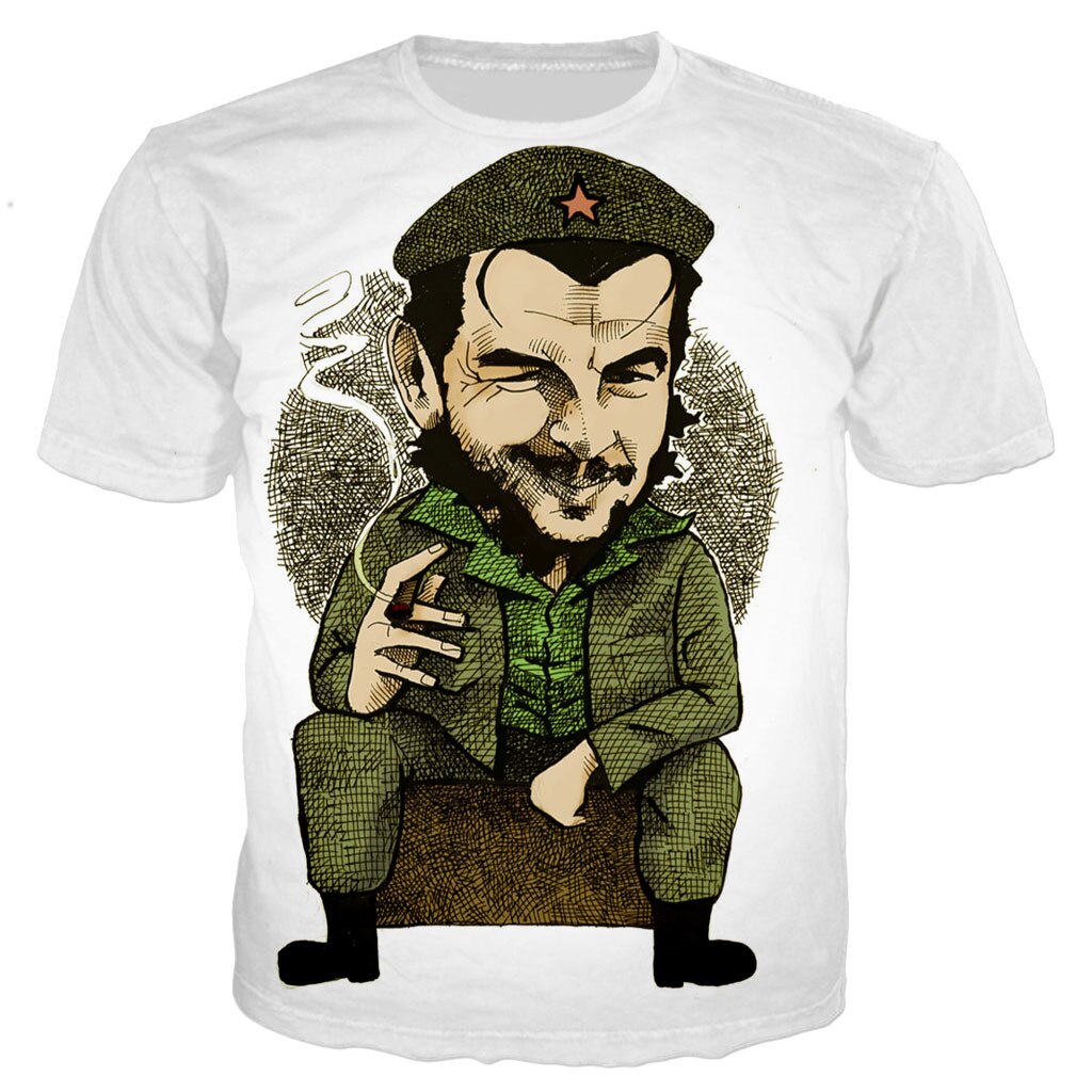 Herren Che Guevara 3D T-Shirt Rundhals Unisex Sommer Streetwear