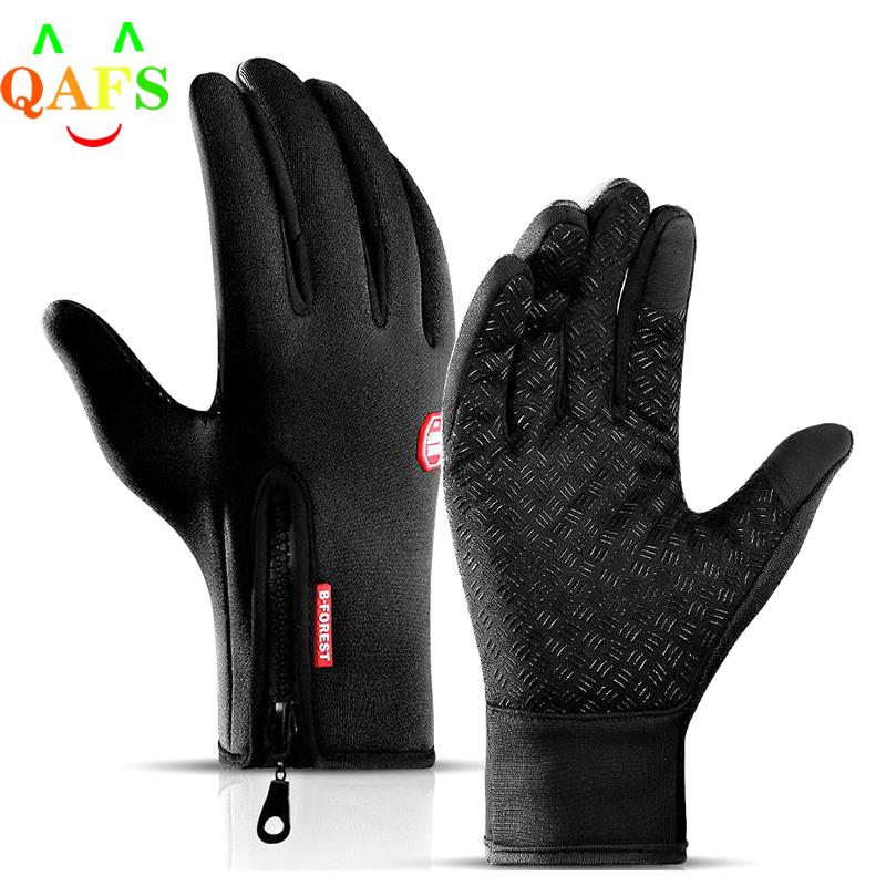 Fahrradhandschuhe Damen Herren Thermo Winter Handschuhe Touchscreen Wasserdicht
