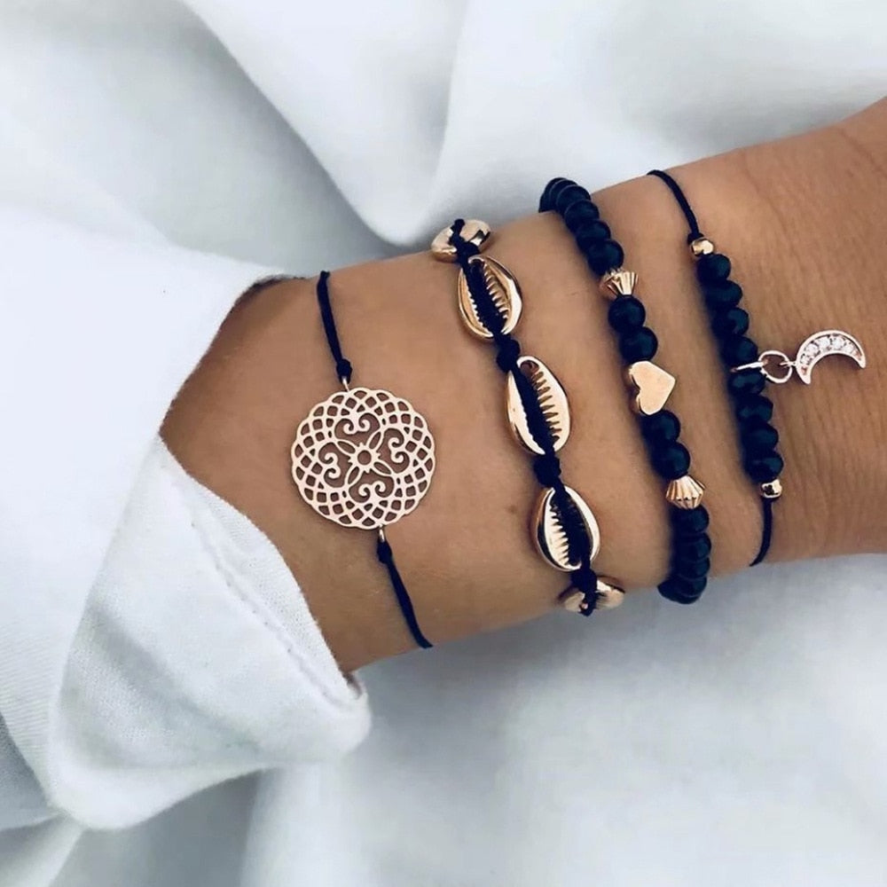 SET Armband Damen  Freundschaftsarmband Yoga Bettelarmbänder Makramee