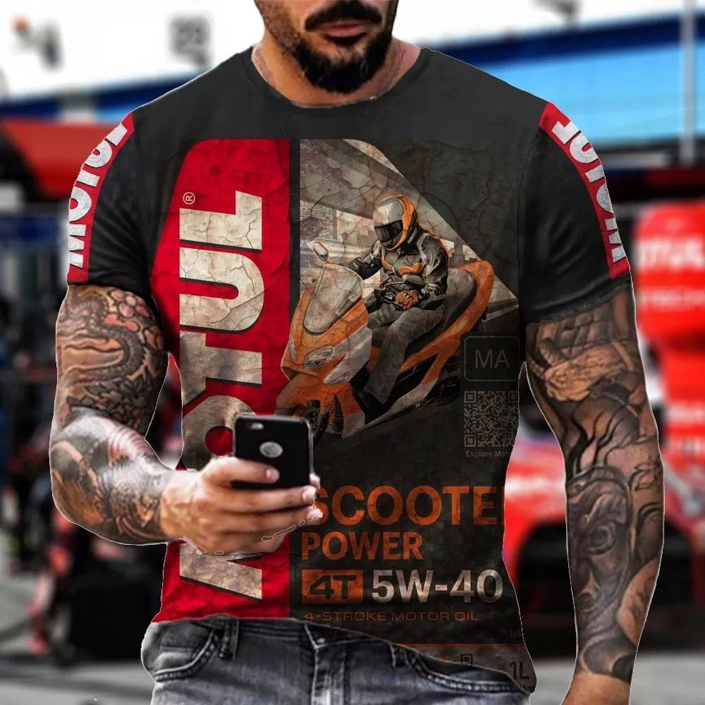 Männer Metal Retro Vintage 3D T-Shirt Rundhals Unisex Sommer Streetwear