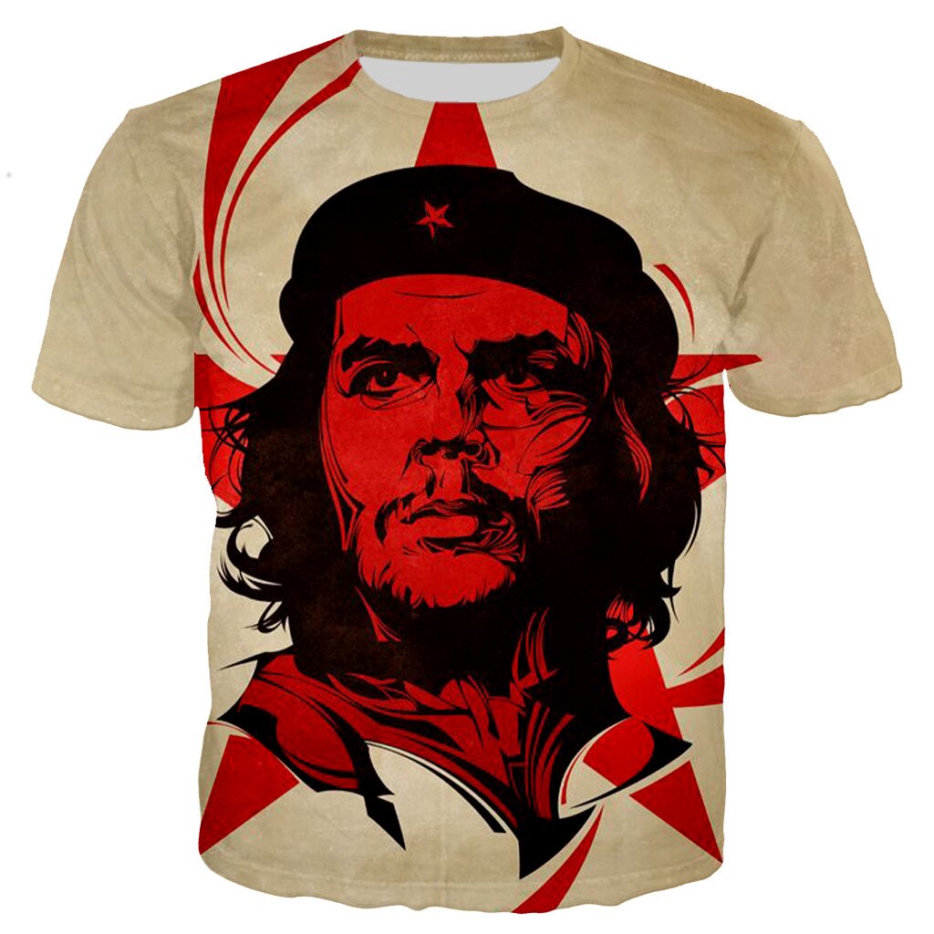 Herren Che Guevara 3D T-Shirt Rundhals Unisex Sommer Streetwear