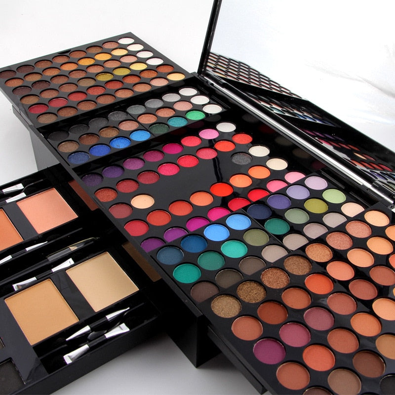 180 Colors Make-up Set Lidschatten Kosmetik Palette Natur Farben Schminkkassette