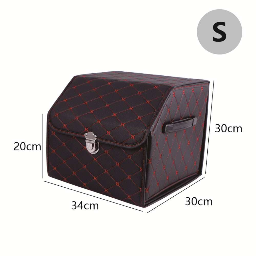 Leder Aufbewahrungsbox Kofferraum Organizer Auto Tasche Klappbarer