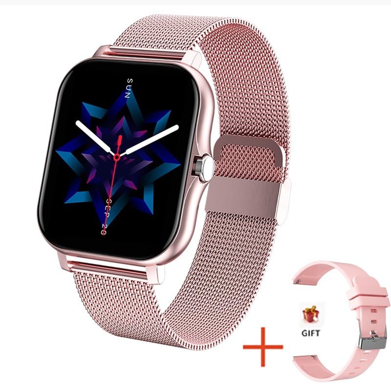Frauen Smart Watch Männer Farbdisplay Full Touch Fitness Tracker Bluetooth Damen Smartwatch