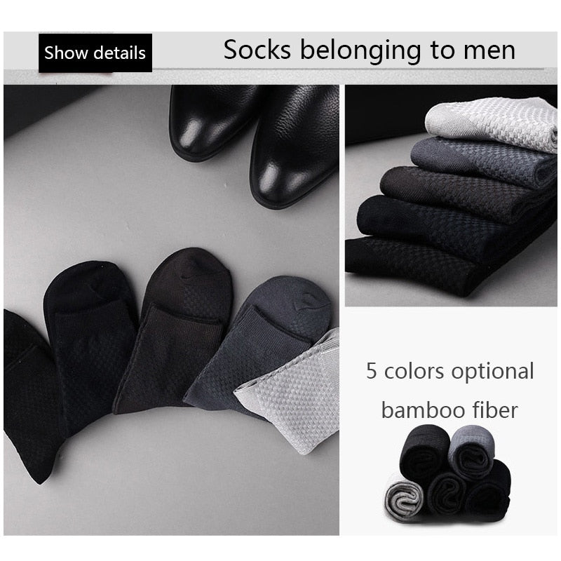 10 Paar Herren Business Socken aus Bambusfaser Atmungsaktives größe 38-45