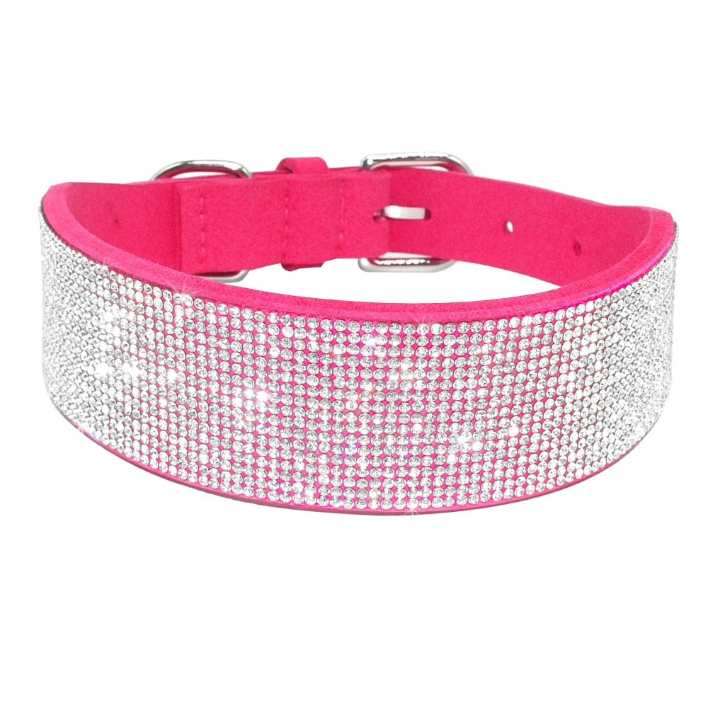 Hundehalsband Strass Silber Mops Halsband S M L Hunde Chihuahua Pink