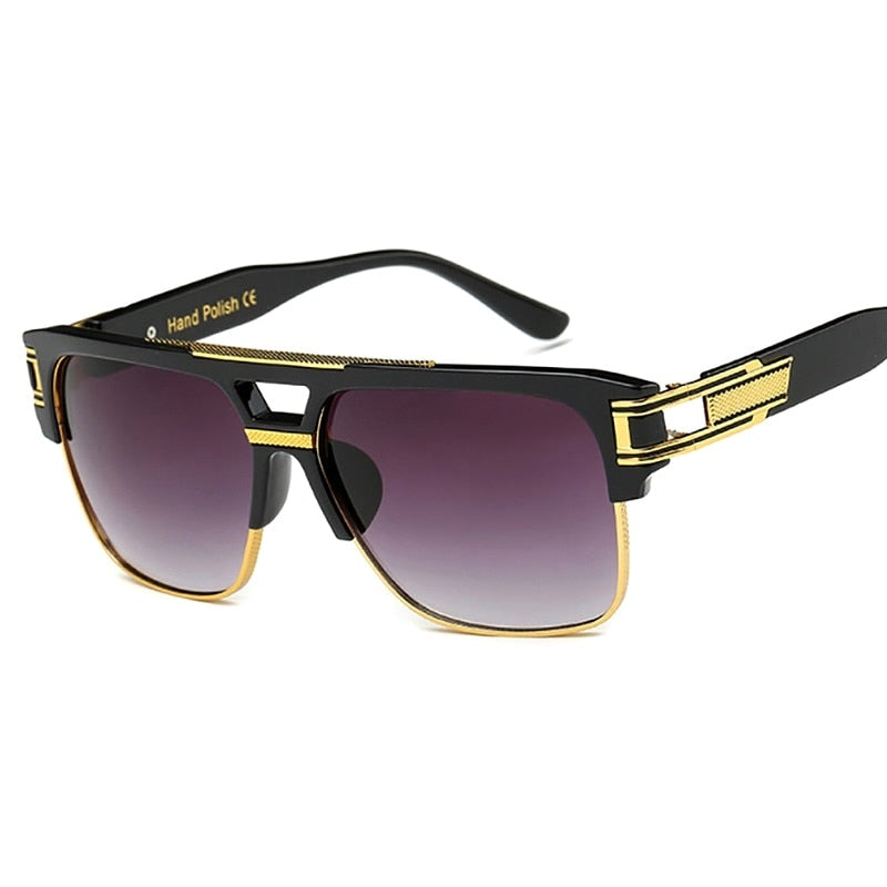 Klassische Designer Luxus Sonnenbrille Damen Herren Quadratische Übergröße Gläser