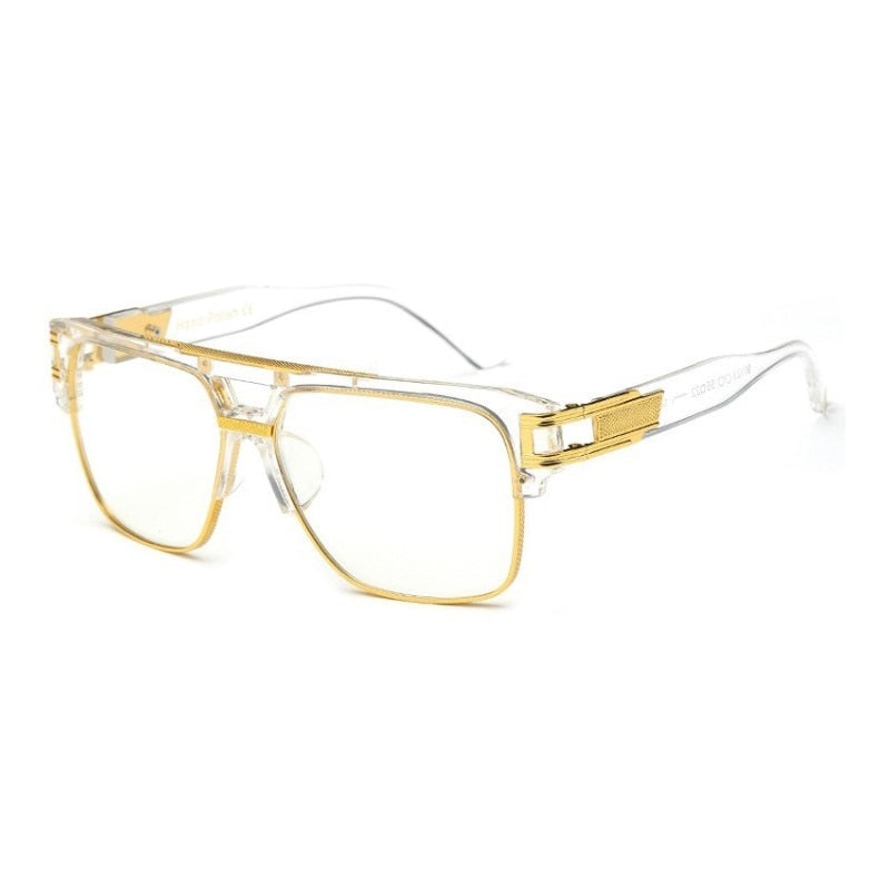 Klassische Designer Luxus Sonnenbrille Damen Herren Quadratische Übergröße Gläser