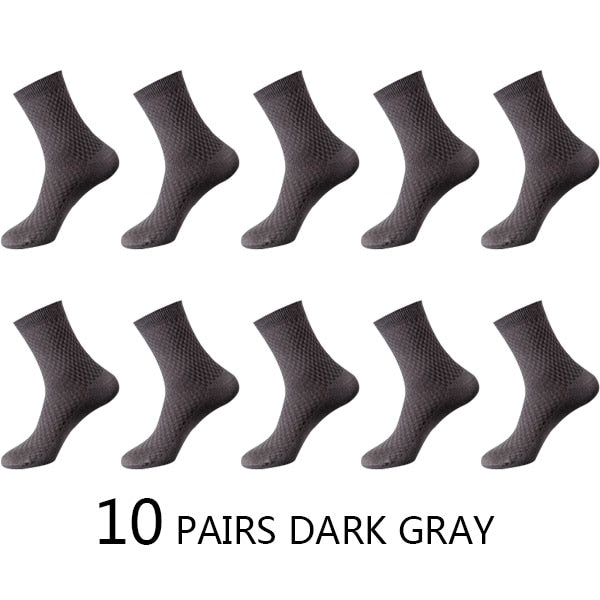 10 Paar Herren Business Socken aus Bambusfaser Atmungsaktives größe 38-45