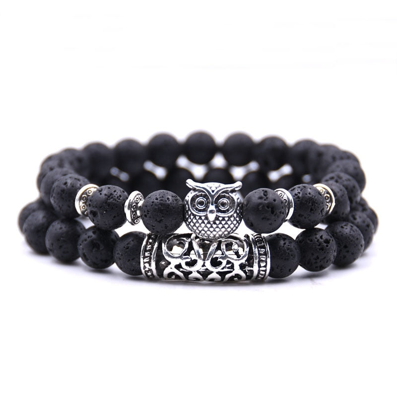 2er SET PARTNER ARMBAND DAMEN HERREN Naturstein Freundschaftsarmband Yoga