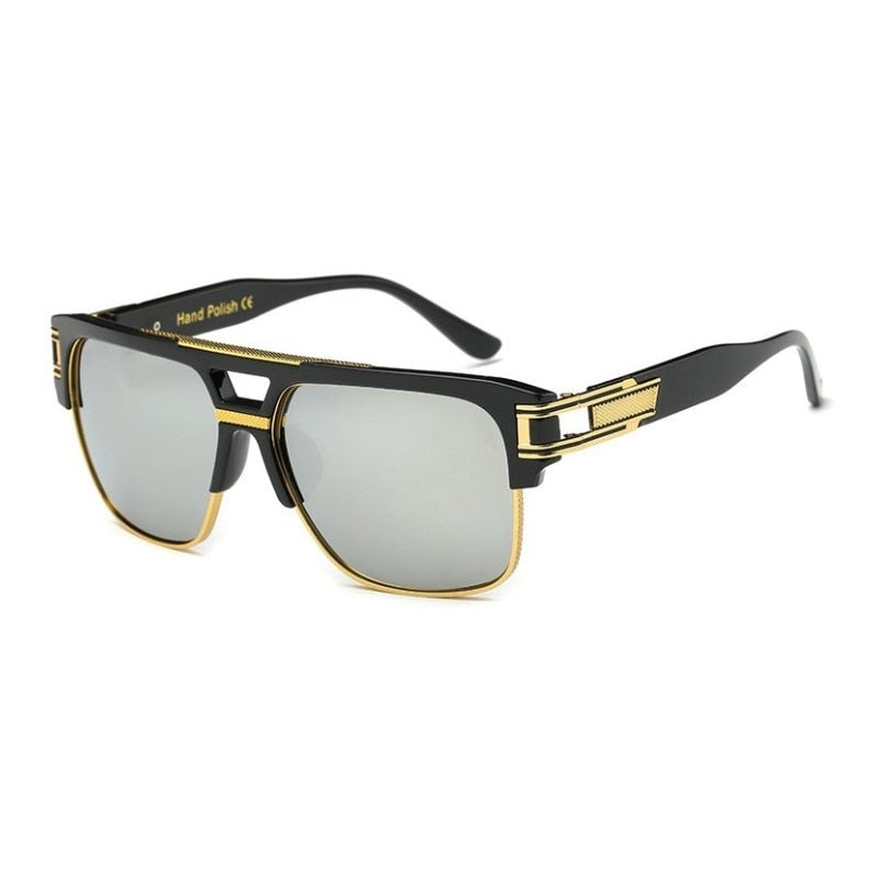 Klassische Designer Luxus Sonnenbrille Damen Herren Quadratische Übergröße Gläser