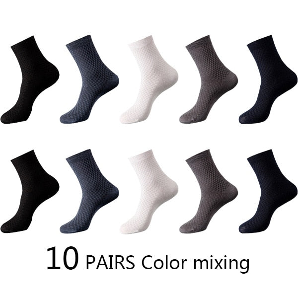 10 Paar Herren Business Socken aus Bambusfaser Atmungsaktives größe 38-45