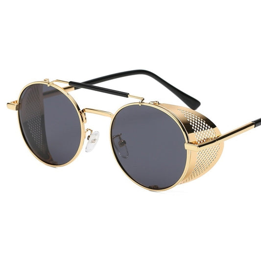Designer Sonnenbrille Polarisierte Retro Damen Herren Metall Runde Gläser UV400