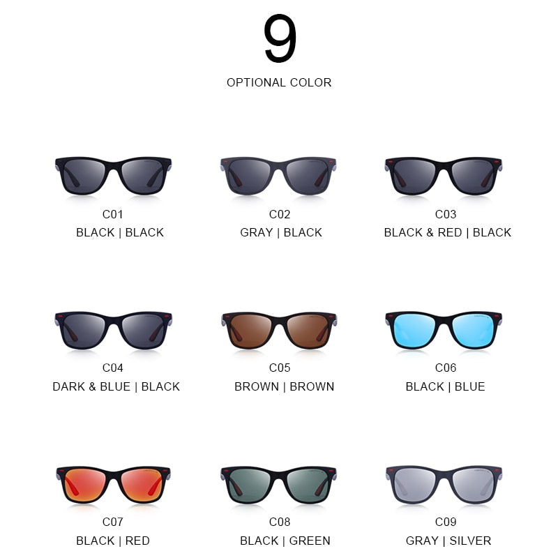 Fashion Herren HD Polarisiert Sonnenbrille 100% UV400 Polycarbonat Pilotenbrille