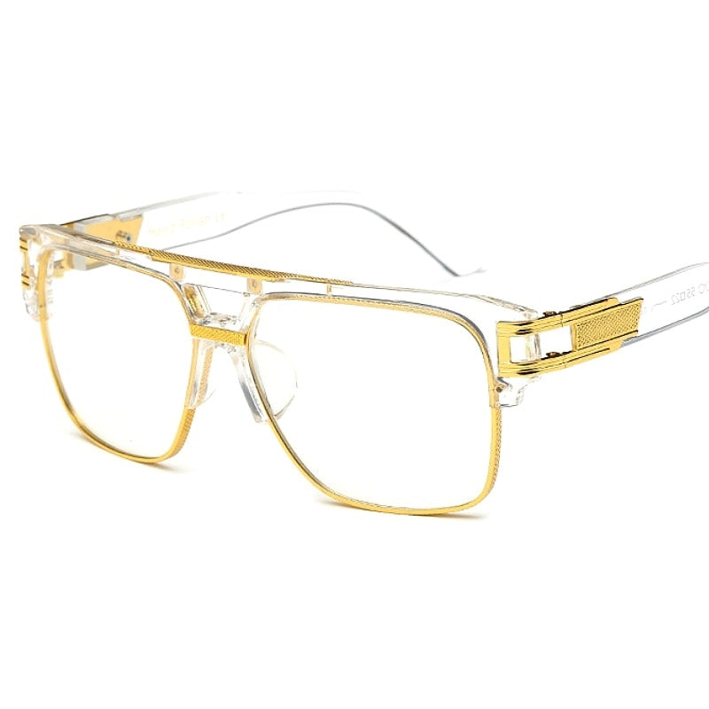 Klassische Designer Luxus Sonnenbrille Damen Herren Quadratische Übergröße Gläser