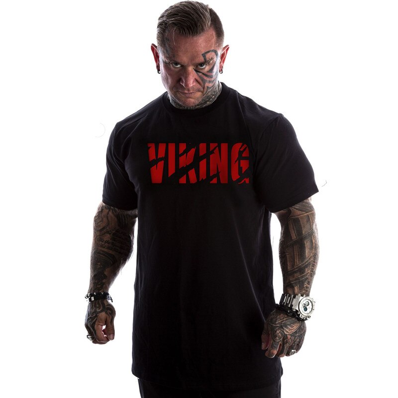 GYM Shirt Sport T-Shirt Men Herren Fitness Sportswear Unisex Streetwear Viking