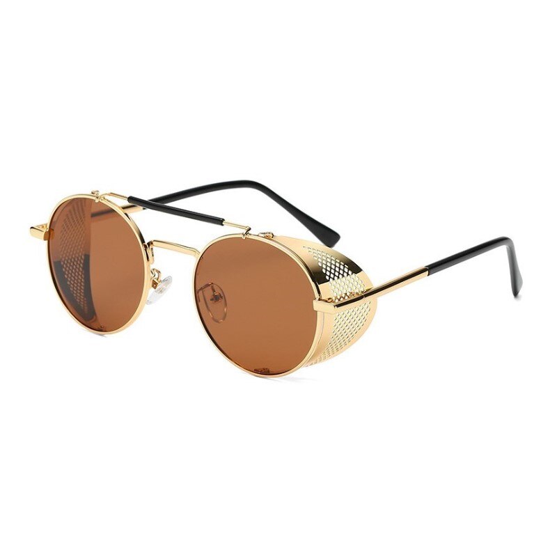 Designer Sonnenbrille Polarisierte Retro Damen Herren Metall Runde Gläser UV400