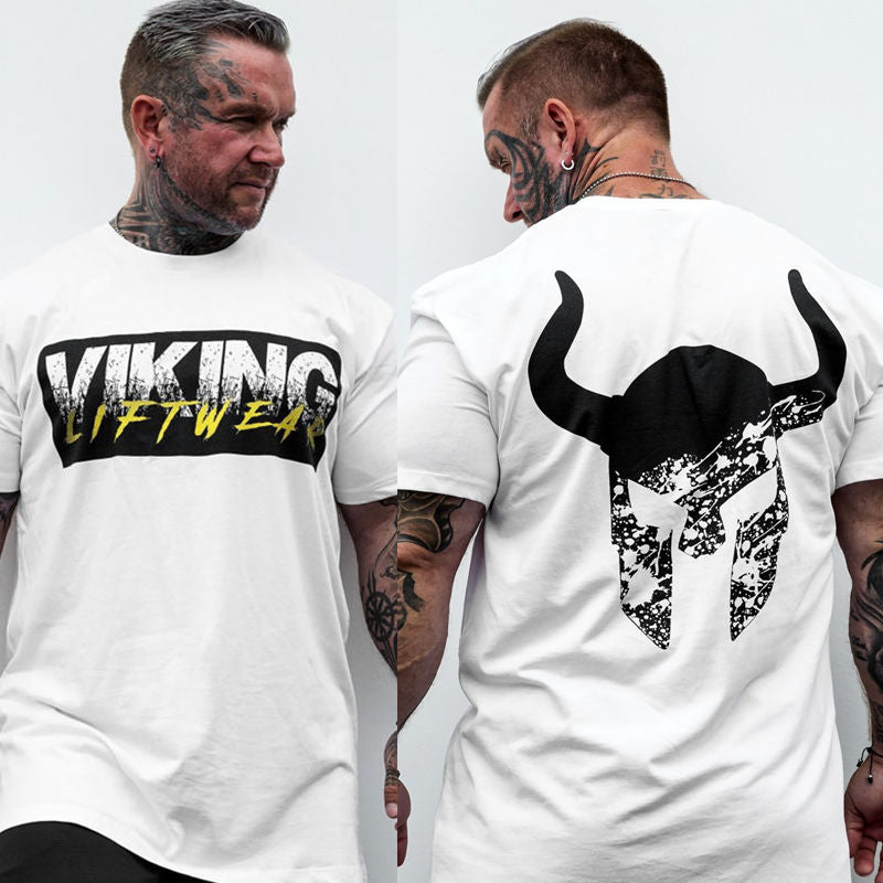 GYM Shirt Sport T-Shirt Men Herren Fitness Sportswear Unisex Streetwear Viking