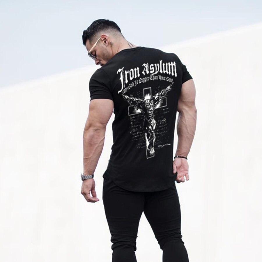 GYM Shirt Sport T-Shirt Men Herren Fitness Sportswear Unisex Streetwear