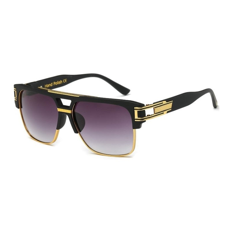 Klassische Designer Luxus Sonnenbrille Damen Herren Quadratische Übergröße Gläser