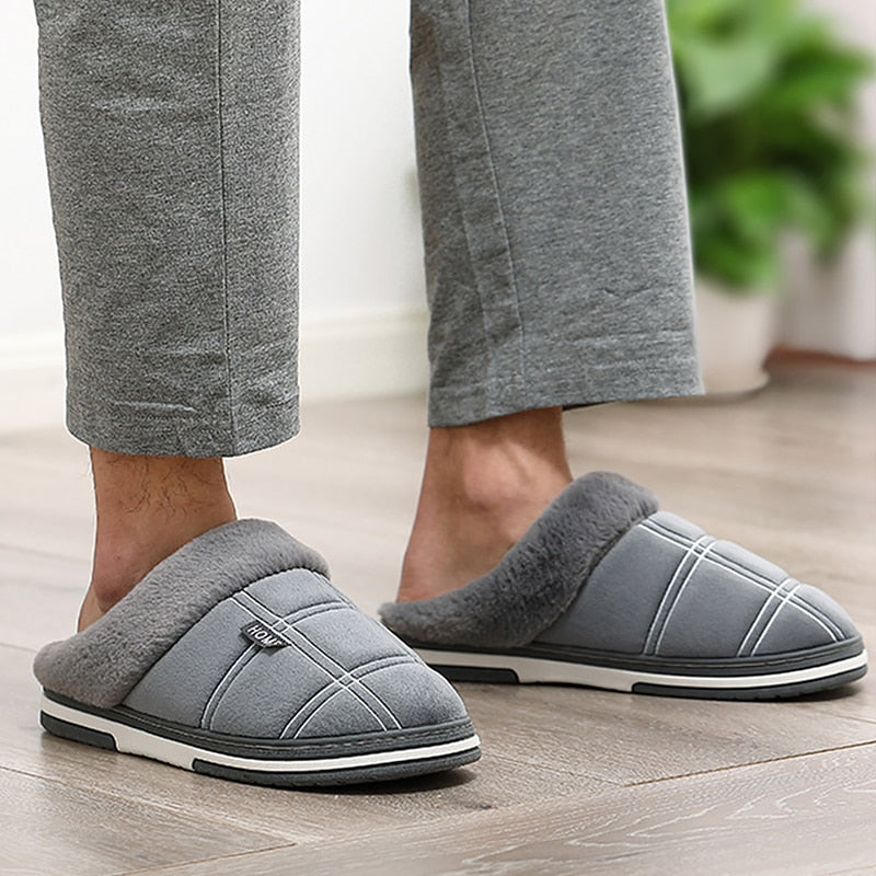Herren Damen Hausschuhe Pantoffeln Winterschuhe Plüsch Samt Slippers Wärme gefüttert