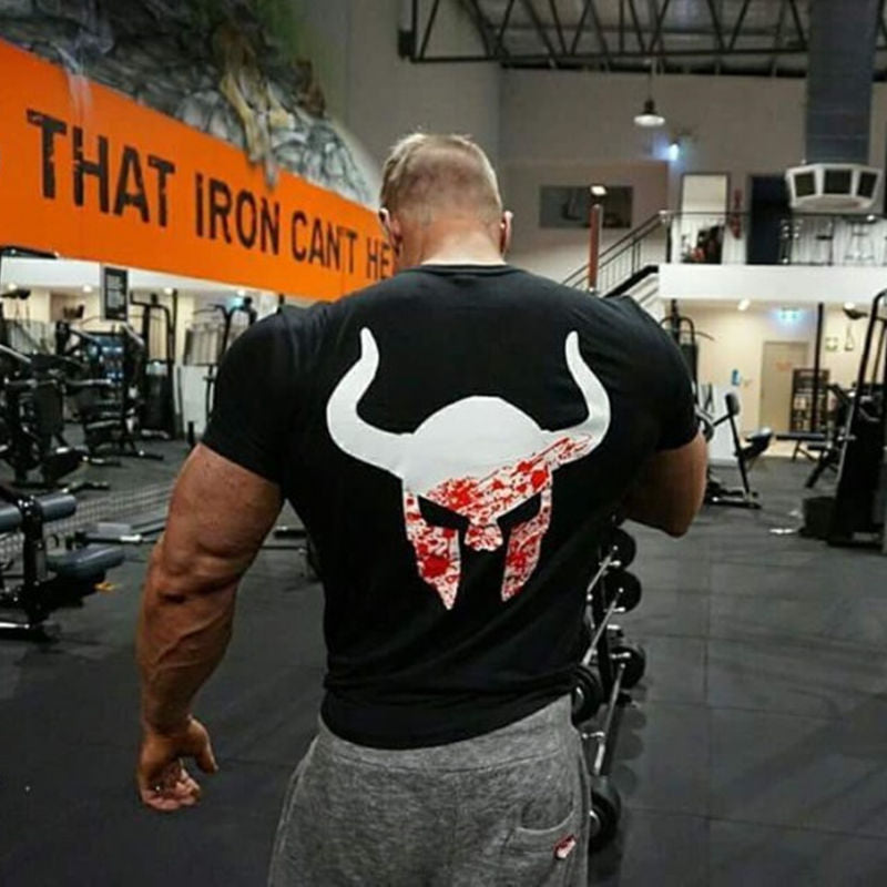 GYM Shirt Sport T-Shirt Men Herren Fitness Sportswear Unisex Streetwear Viking