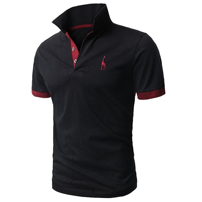Männer Poloshirt Kontrast Kragen Polo Kurzarm Slim Fit Hemd Polohemd T-Shirt NEU