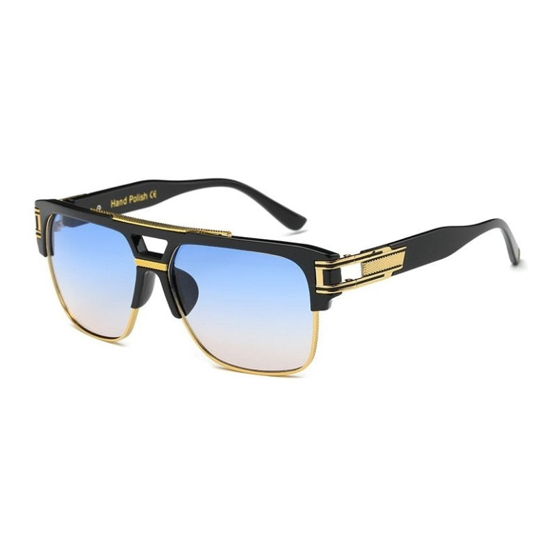 Klassische Designer Luxus Sonnenbrille Damen Herren Quadratische Übergröße Gläser