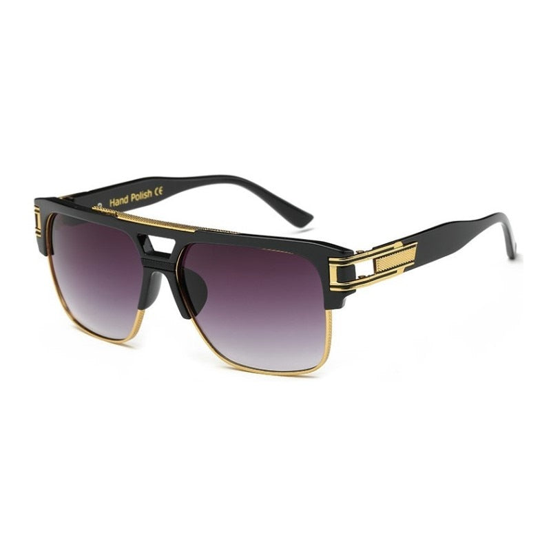 Klassische Designer Luxus Sonnenbrille Damen Herren Quadratische Übergröße Gläser