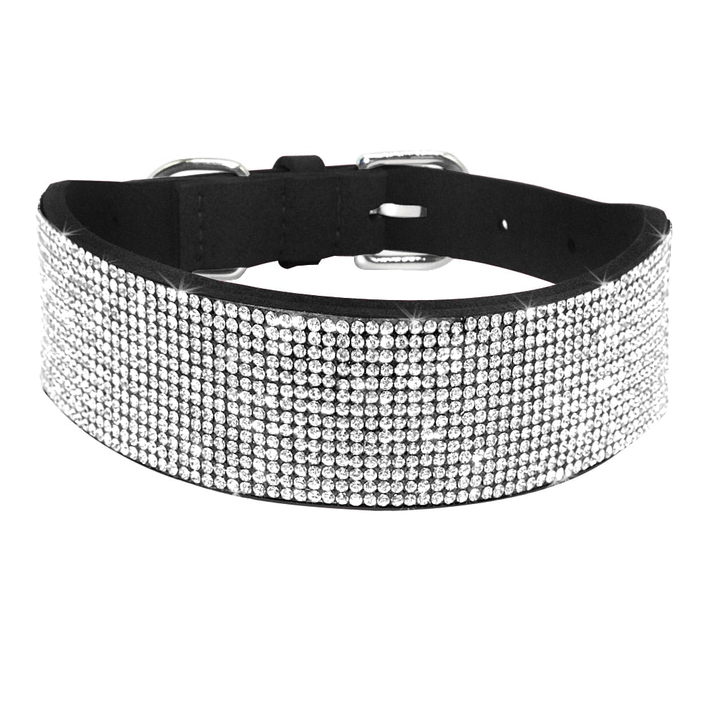 Hundehalsband Strass Silber Mops Halsband S M L Hunde Chihuahua Pink