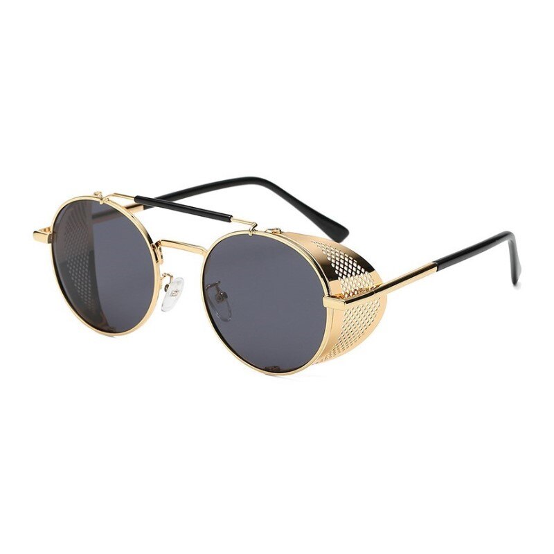 Designer Sonnenbrille Polarisierte Retro Damen Herren Metall Runde Gläser UV400