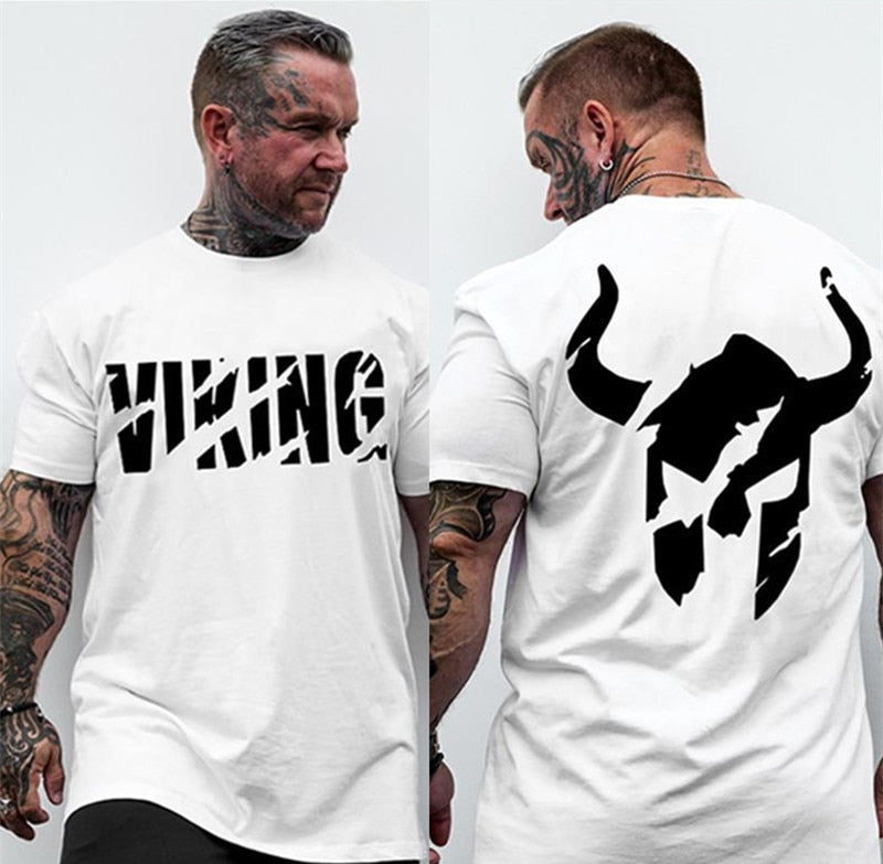 GYM Shirt Sport T-Shirt Men Herren Fitness Sportswear Unisex Streetwear Viking