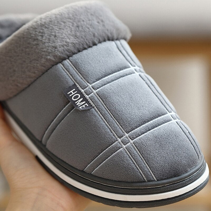 Herren Damen Hausschuhe Pantoffeln Winterschuhe Plüsch Samt Slippers Wärme gefüttert
