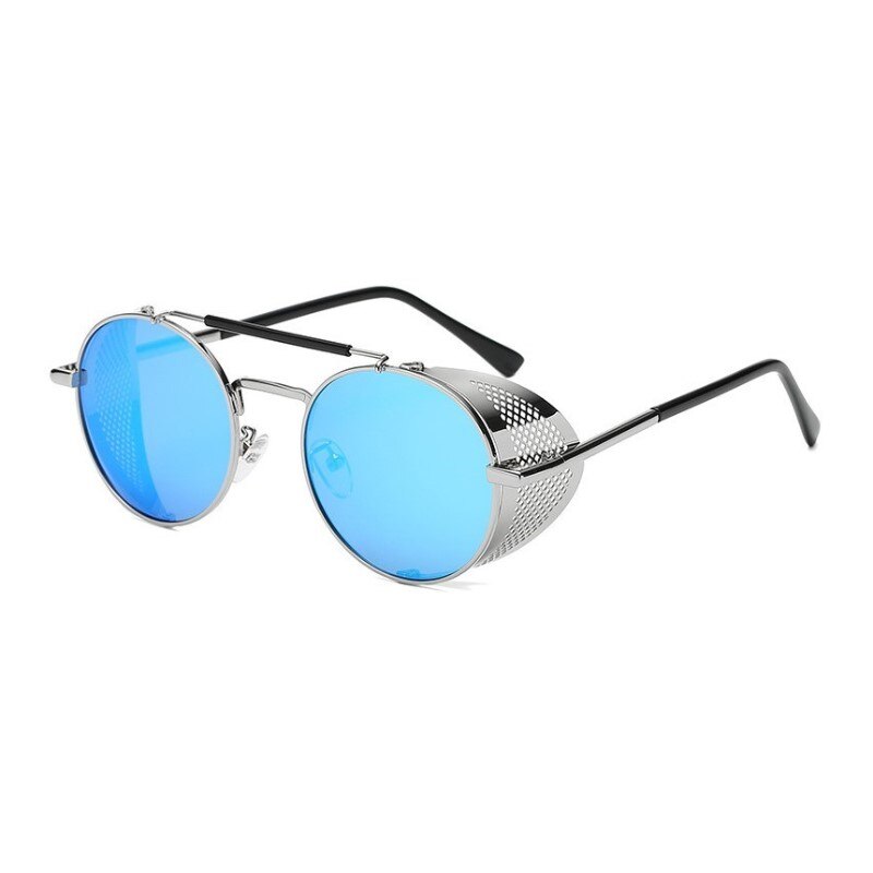 Designer Sonnenbrille Polarisierte Retro Damen Herren Metall Runde Gläser UV400
