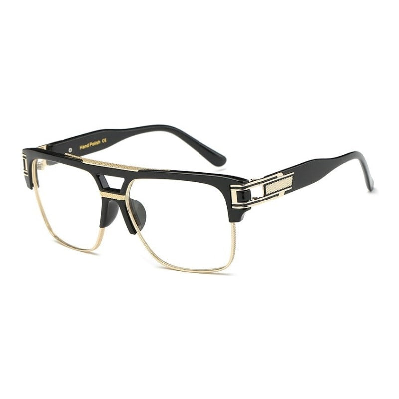 Klassische Designer Luxus Sonnenbrille Damen Herren Quadratische Übergröße Gläser
