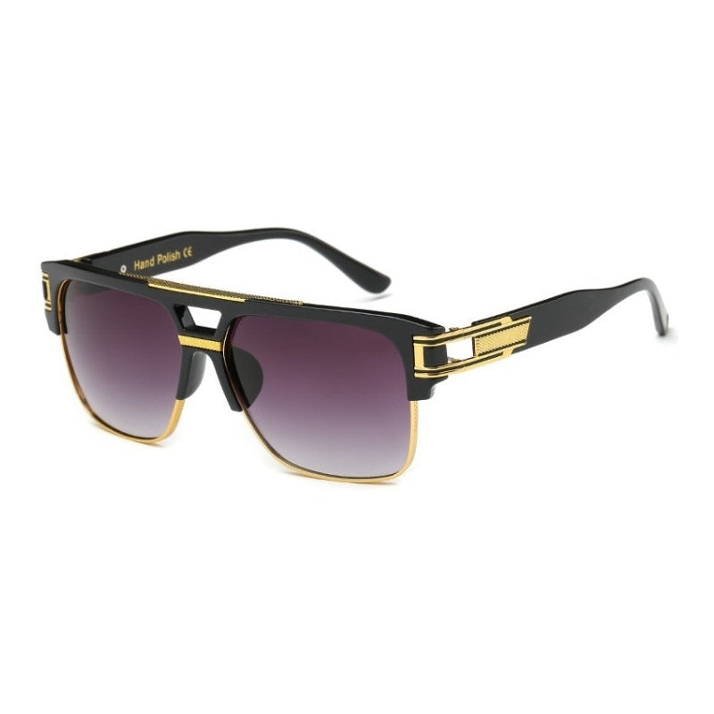 Klassische Designer Luxus Sonnenbrille Damen Herren Quadratische Übergröße Gläser