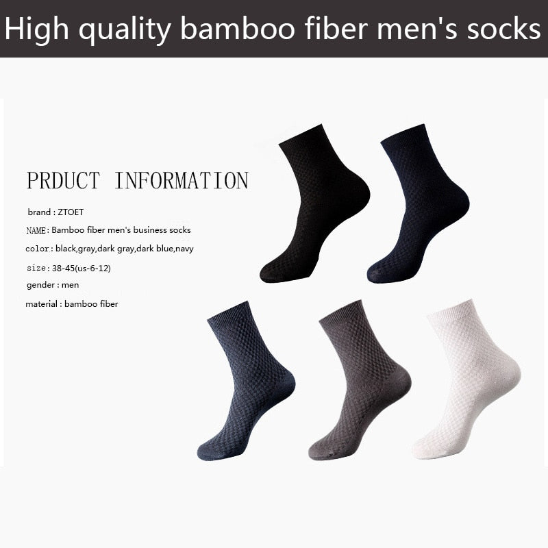 10 Paar Herren Business Socken aus Bambusfaser Atmungsaktives größe 38-45