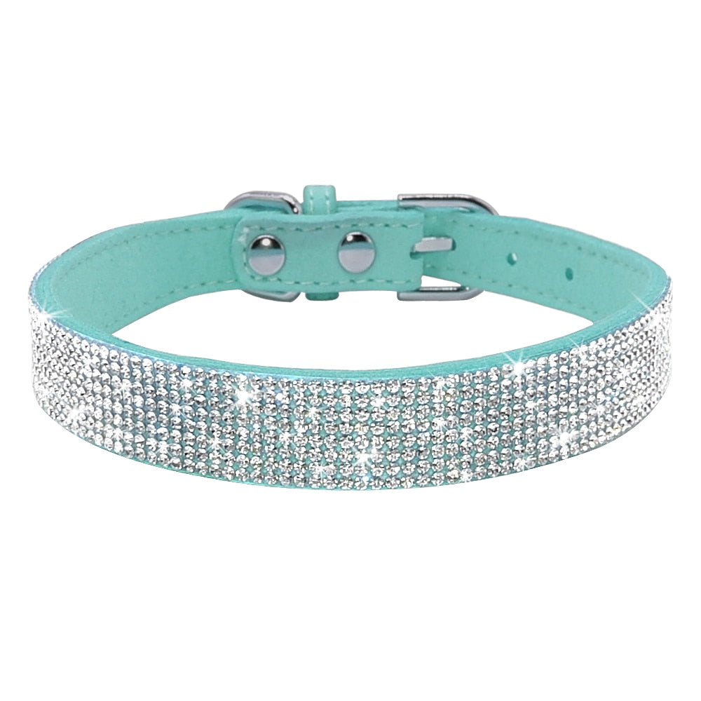 Hundehalsband Strass Silber Mops Halsband S M L Hunde Chihuahua Pink