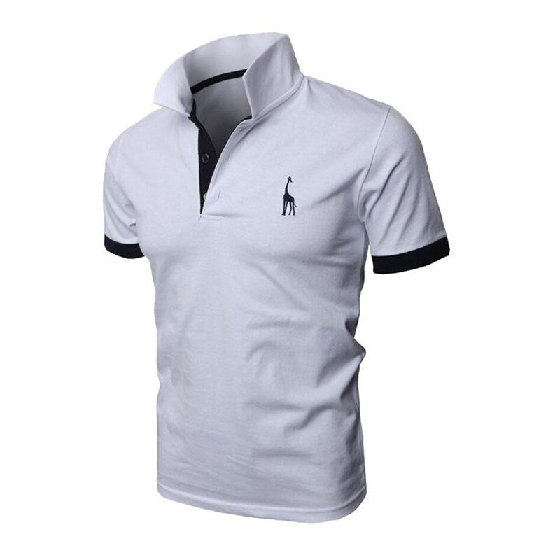 Männer Poloshirt Kontrast Kragen Polo Kurzarm Slim Fit Hemd Polohemd T-Shirt NEU