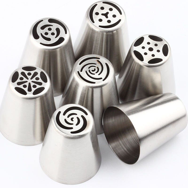 13 Stk Edelstahl Sahnetülle Spritztüllen für Kuchen und Süßwaren Küchenhelfer