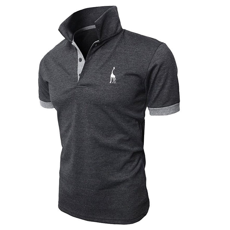 Männer Poloshirt Kontrast Kragen Polo Kurzarm Slim Fit Hemd Polohemd T-Shirt NEU