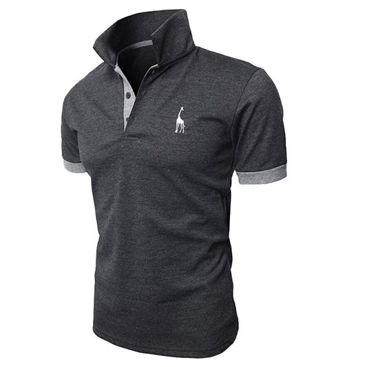 Männer Poloshirt Kontrast Kragen Polo Kurzarm Slim Fit Hemd Polohemd T-Shirt NEU