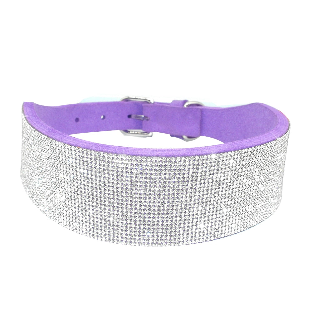 Hundehalsband Strass Silber Mops Halsband S M L Hunde Chihuahua Pink