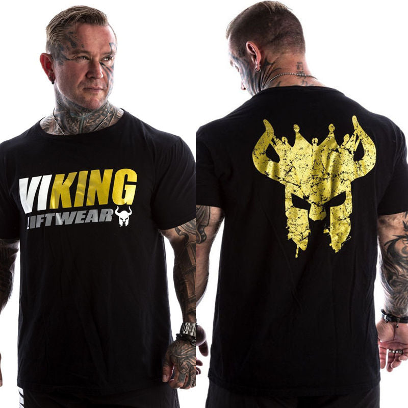 GYM Shirt Sport T-Shirt Men Herren Fitness Sportswear Unisex Streetwear Viking