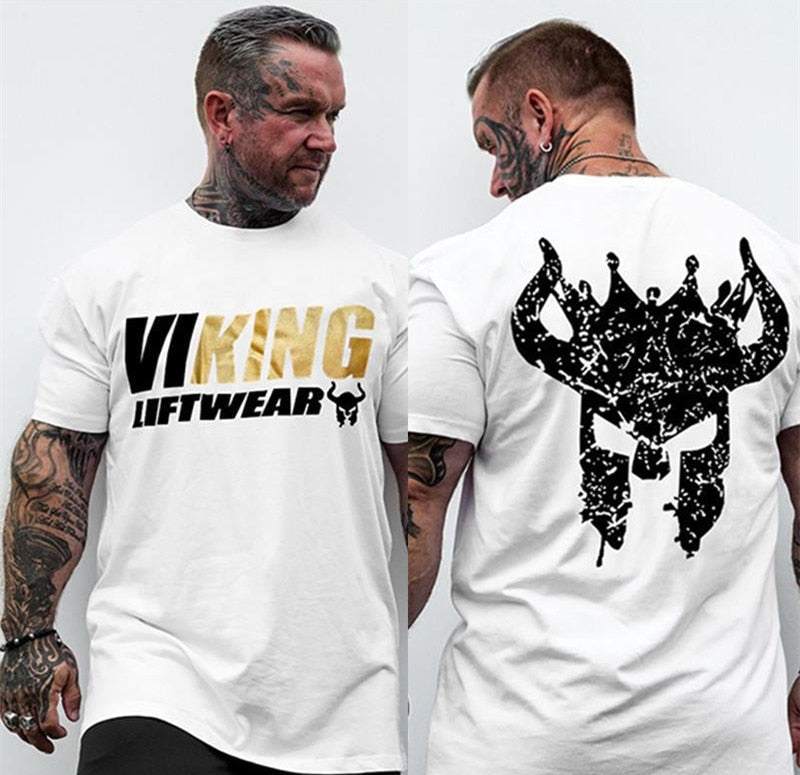GYM Shirt Sport T-Shirt Men Herren Fitness Sportswear Unisex Streetwear Viking