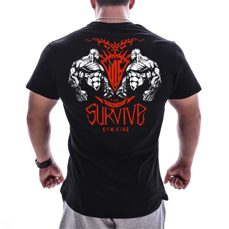 GYM Shirt Sport T-Shirt Men Herren Fitness Sportswear Unisex Streetwear