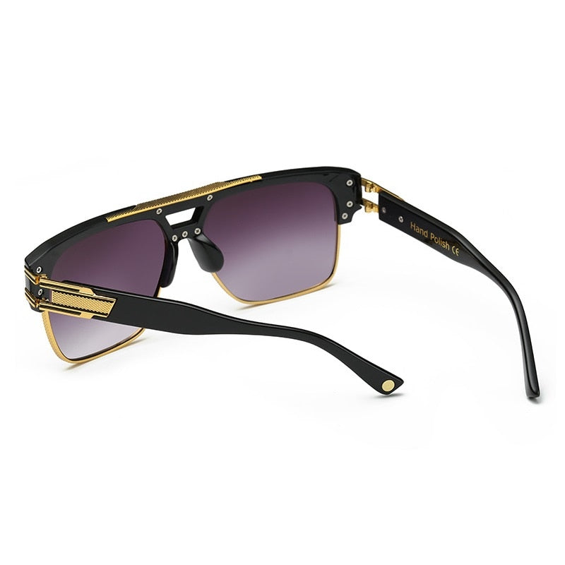 Klassische Designer Luxus Sonnenbrille Damen Herren Quadratische Übergröße Gläser