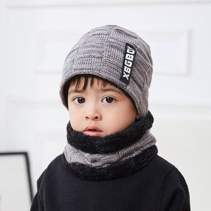 Warme Herren Wintermütze und Schal Fleece Mütze Strickmütze Kappe Hut Unisex