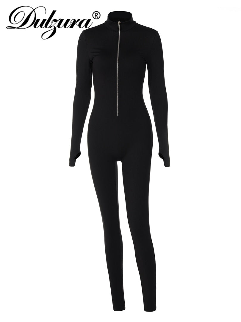 Damen Bodycon Overall Jumpsuit Streetwear Fitness-Strampler Playsuit